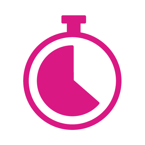 Pink timer icon