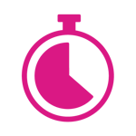 Pink timer icon