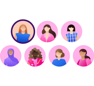 1-in-7 infographic with 7 people's icon