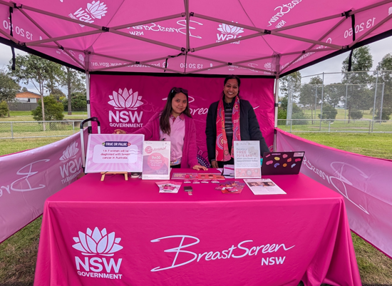 Breast screen stall during NAIDOC week