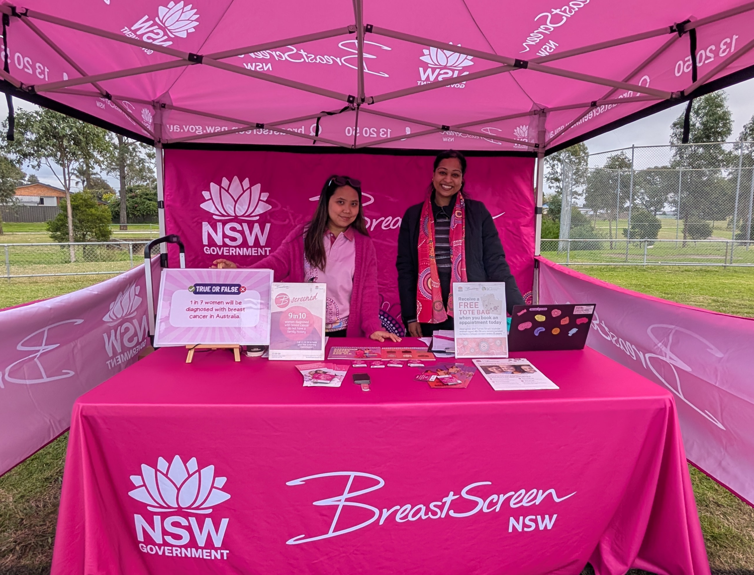 Breast screen stall during NAIDOC week